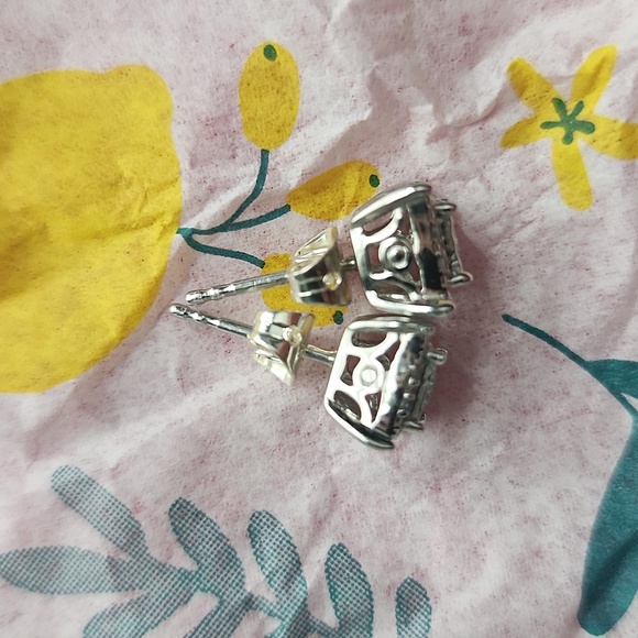 Natalia Drake Diamond Stud Earrings in 925 Sterling Silver - Picture 5 of 5